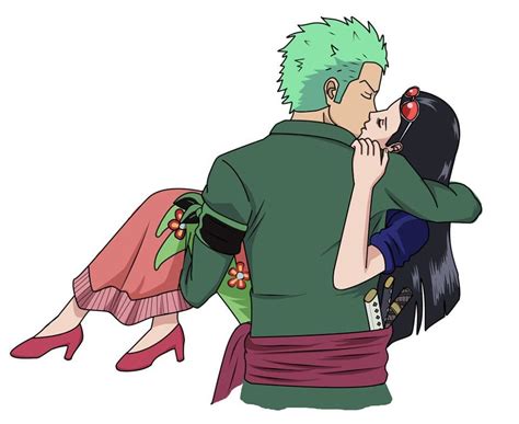 nico robin and zoro|zoro and robin kissing.